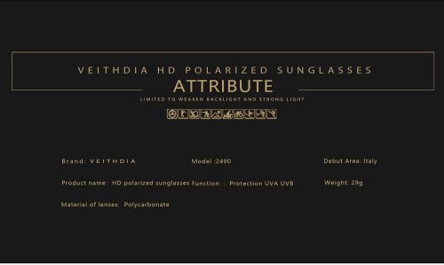 VEITHDIA Polarized Sunglass Designer Driving Fashion Outdoor Holiday Beach UV400 - Image 9