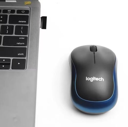 Logitech M185 Wireless optical Mouse Nano Receiver + Free Type C adapter for office, travel, home and gaming - Image 5
