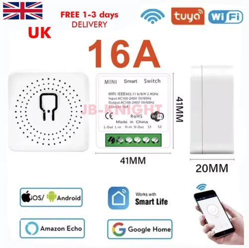 Smart Switch DIY 2 Way Control Wifi 16A Alexa Google Automation remote timer