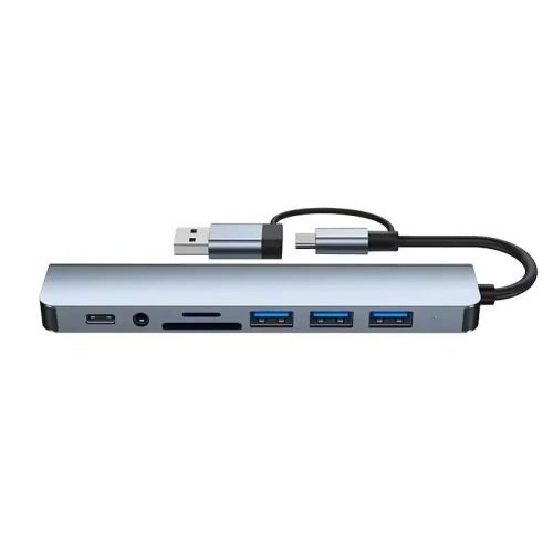 8-in-2 USB-C Hub Docking Station – USB 3.0/2.0, SD/TF Card Reader, Type-C Splitter for MacBook, Laptop, iPad, iPhone & Android Devices - Image 5