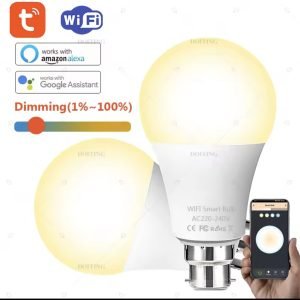 B22 Tuya Smart Life WiFi Dimmable LED Light Bulb UK Standard 220V Voice control Alexa Google Siri 15W