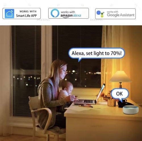 B22 Tuya Smart Life WiFi Dimmable LED Light Bulb UK Standard 220V Voice control Alexa Google Siri 15W - Image 3