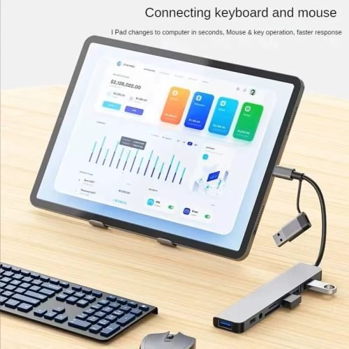 8-in-2 USB-C Hub Docking Station – USB 3.0/2.0, SD/TF Card Reader, Type-C Splitter for MacBook, Laptop, iPad, iPhone & Android Devices - Image 2